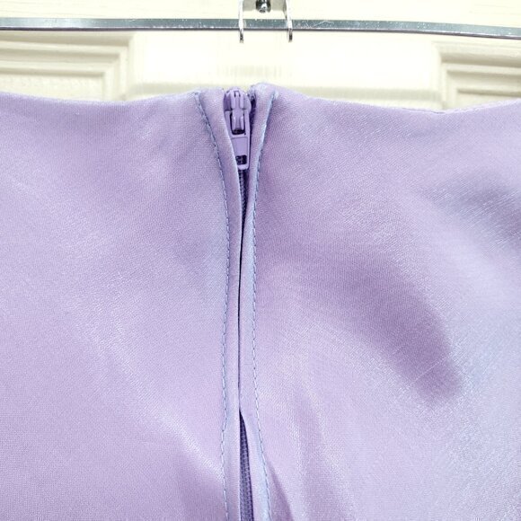 VTG Y2K Deadstock Masquerade Iridescent Maxi Skirt M Purple - Picture 7 of 13